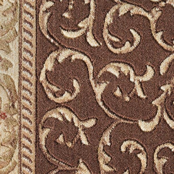 nourison SOMERSET SCROLLWORK ST02 BROWN RUNNER BROADLOOM CARPET