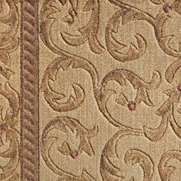 nourison SOMERSET SCROLLWORK ST02 IVORY RUNNER BROADLOOM CARPET