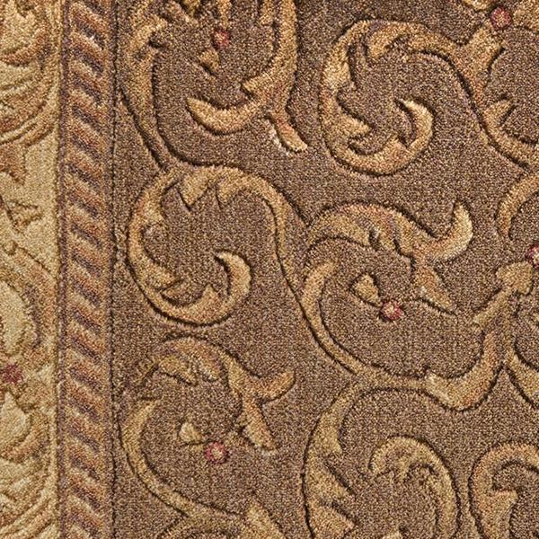 nourison SOMERSET SCROLLWORK ST02 KHAKI RUNNER BROADLOOM CARPET
