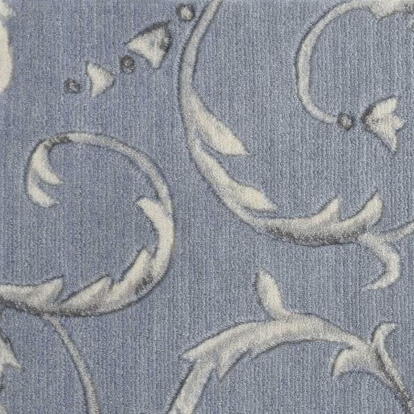 nourison SOMERSET SCROLLWORK ST02 LIGHT BLUE BROADLOOM BROADLOOM CARPET