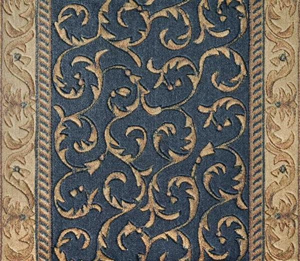 Nourison SOMERSET SCROLLWORK ST02 NAVY RUNNER BROADLOOM CARPET