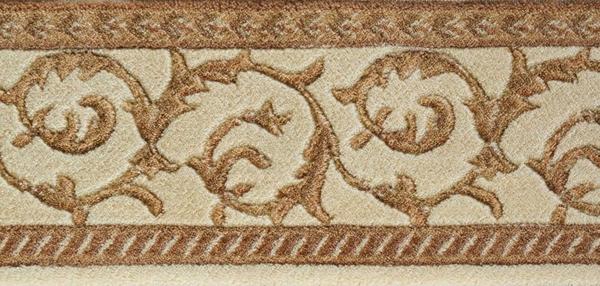 nourison SOMERSET SCROLLWORK ST02 VANILLA BORDER BROADLOOM CARPET