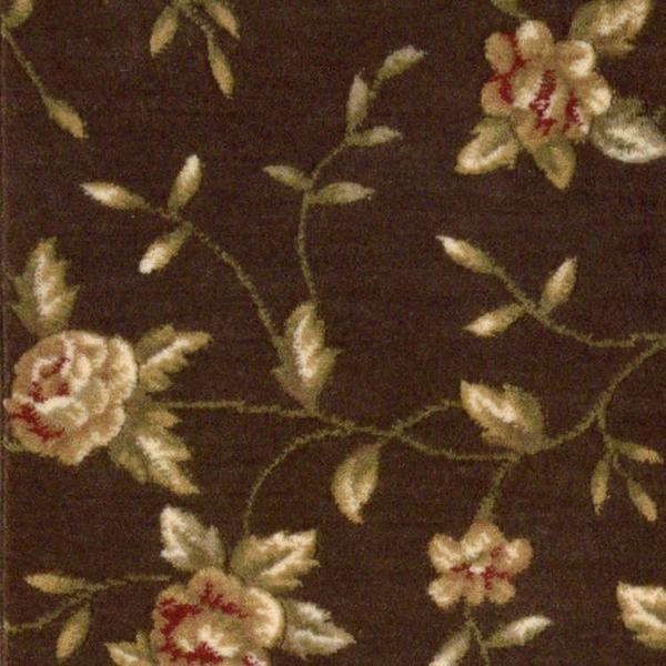 nourison SOMERSET SPRING BLOSSOM ST69 BROWN BROADLOOM BROADLOOM CARPET