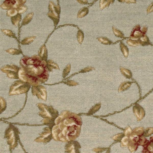 nourison SOMERSET SPRING BLOSSOM ST69 LIGHT BLUE BROADLOOM BROADLOOM CARPET