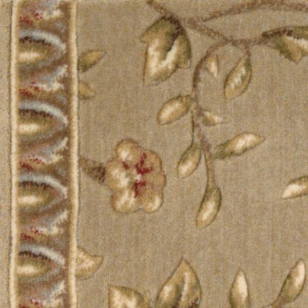 nourison SOMERSET SPRING BLOSSOM ST69 TAUPE RUNNER BROADLOOM CARPET