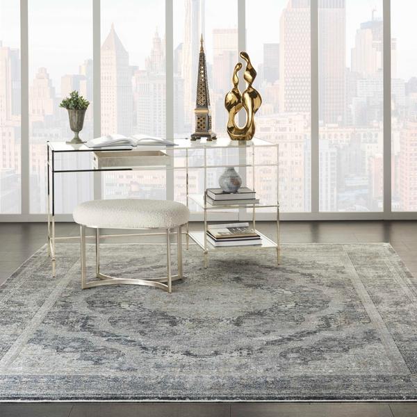 nourison STARRY NIGHTS STN05 CHARCOAL/CREAM AREA RUG