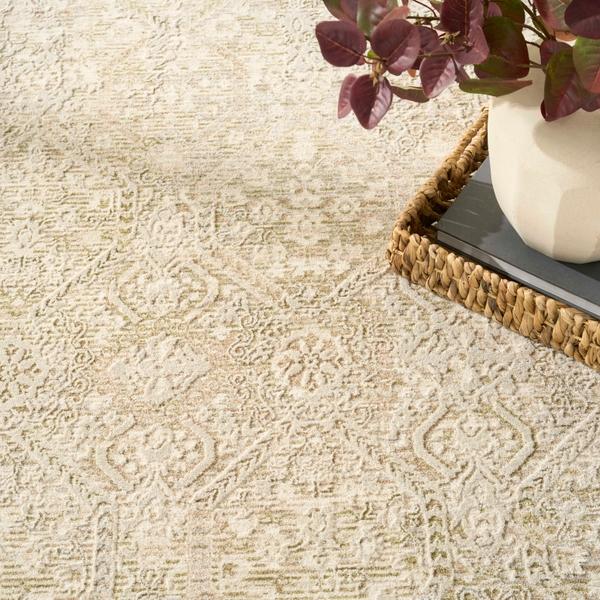 Nourison Sultana Beige Green Indoor Only Persian Rug SLL05