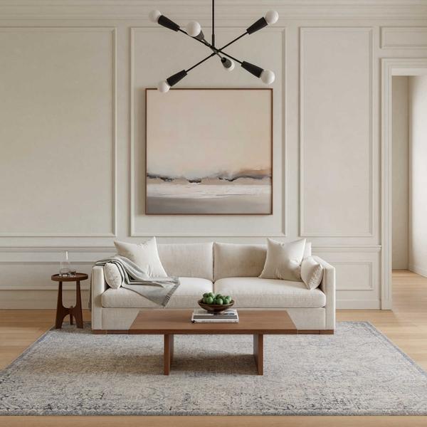 Nourison Sultana Grey Blue Indoor Only Persian Rug SLL03