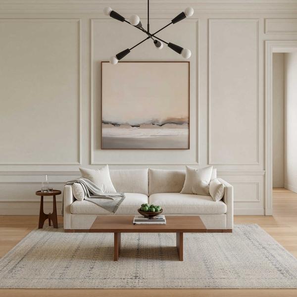 Nourison Sultana Ivory Blue Indoor Only Moroccan Rug SLL04