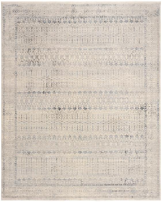 Nourison Sultana Ivory Blue Indoor Only Moroccan Rug SLL04