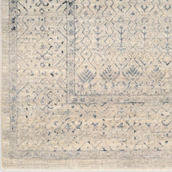 nourison Sultana Ivory Blue Indoor only Moroccan Rug SLL04