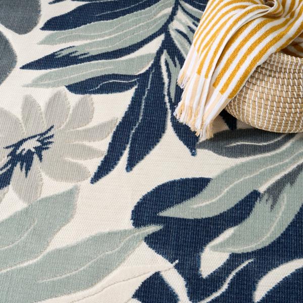 Nourison Suncoast Blue Indoor/Outdoor Floral Rug SNC02