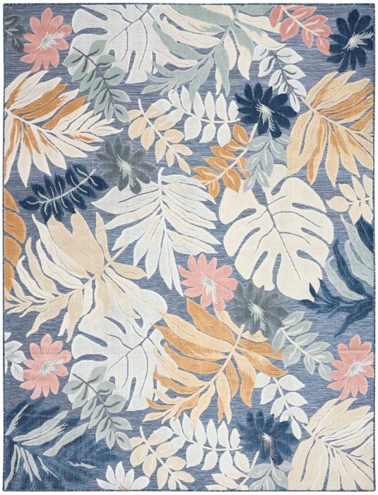 Nourison Suncoast Denim Multi Indoor/Outdoor Floral Rug SNC02