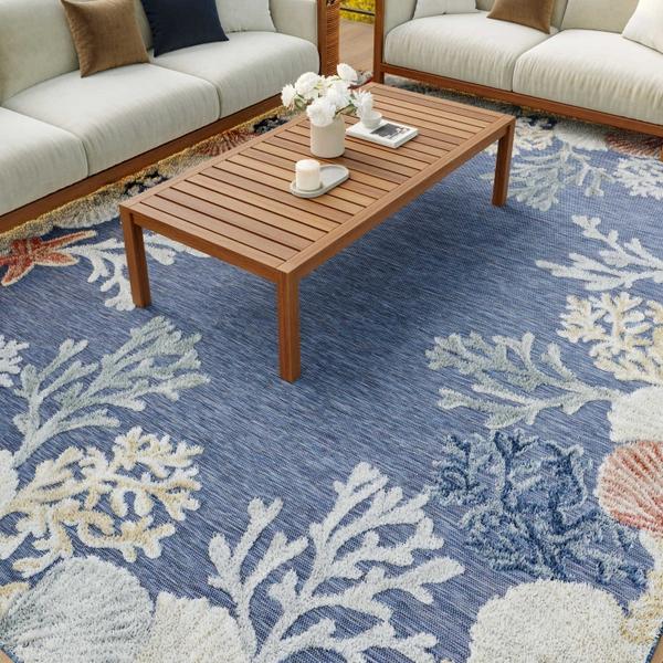 Nourison Suncoast Denim Multi Indoor/Outdoor Nature Rug SNC04