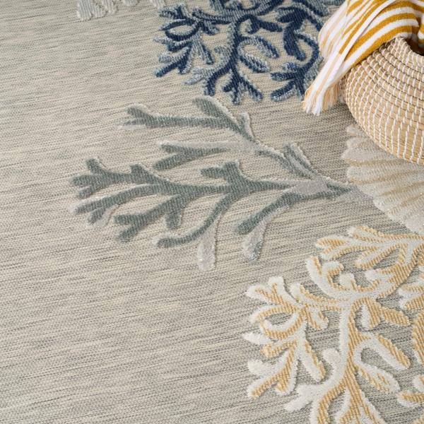 Nourison Suncoast Grey Multicolor Indoor/Outdoor Nature Rug SNC04