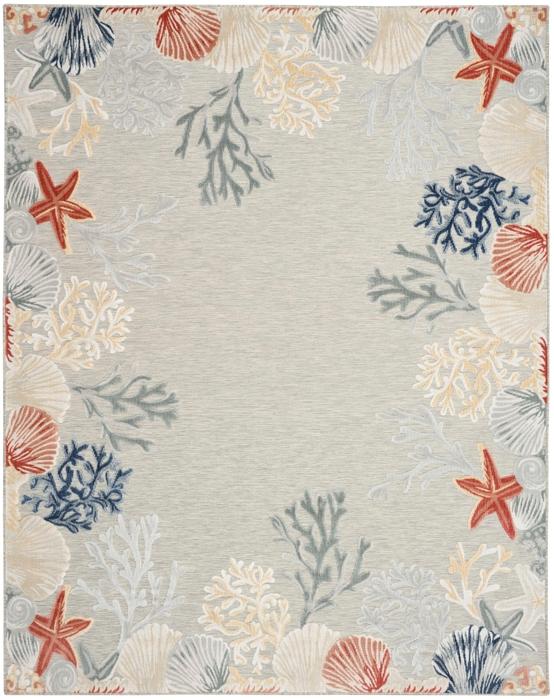 Nourison Suncoast Grey Multicolor Indoor/Outdoor Nature Rug SNC04