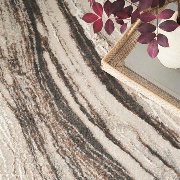 Nourison Sustainable Trends Beige Grey Indoor Only Abstract Rug SUT05 Home