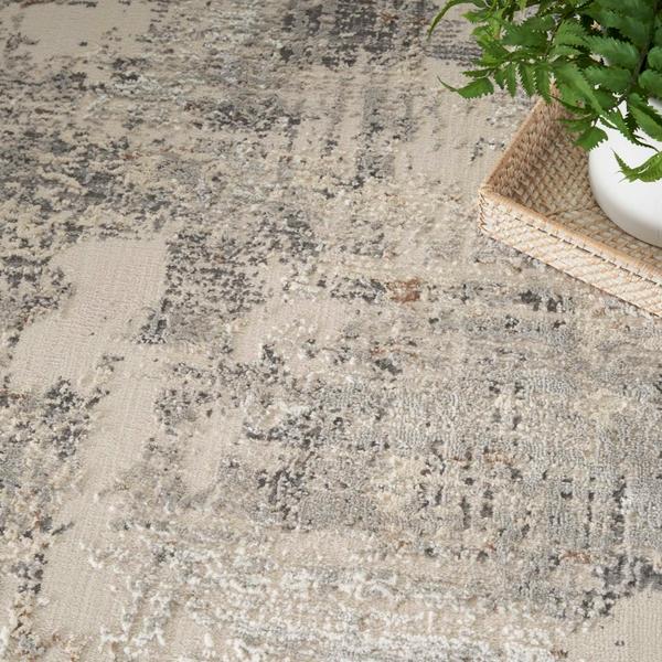 Nourison Sustainable Trends Beige Grey Indoor Only Abstract Rug SUT04 Home