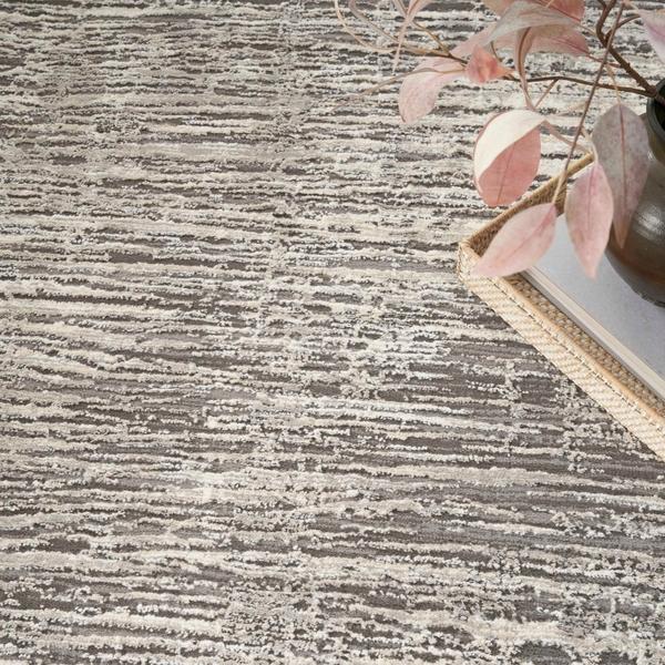 Nourison Sustainable Trends Ivory Grey Indoor Only Abstract Rug SUT01 Home