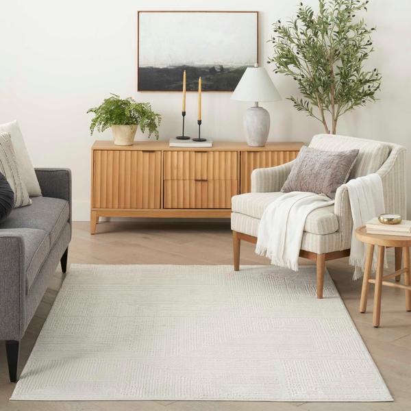 Nourison Sustainable Trends Ivory Indoor Only Abstract Rug SUT07 Home