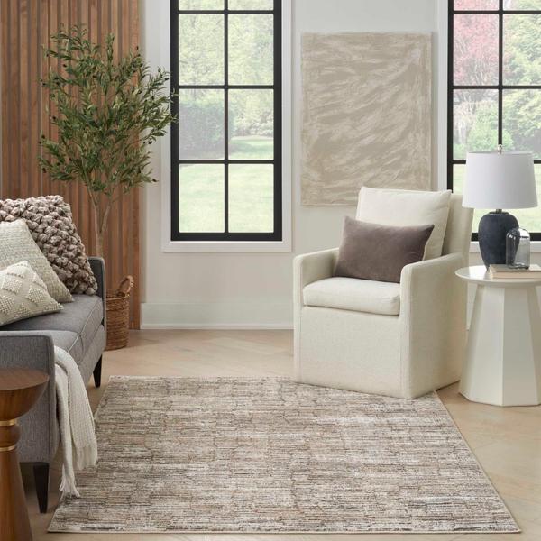 Nourison Sustainable Trends Ivory Mocha Indoor Only Abstract Rug SUT06 Home