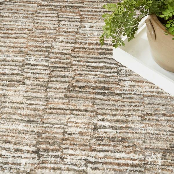 Nourison Sustainable Trends Ivory Mocha Indoor Only Abstract Rug SUT06 Home