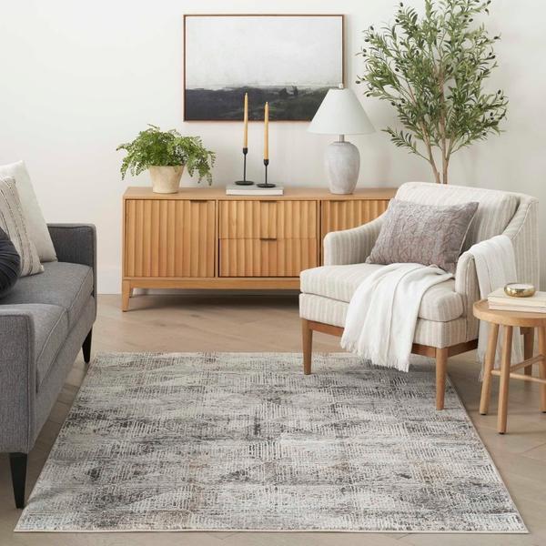 Nourison Sustainable Trends Ivory Multicolor Indoor Only Abstract Rug SUT08 Home