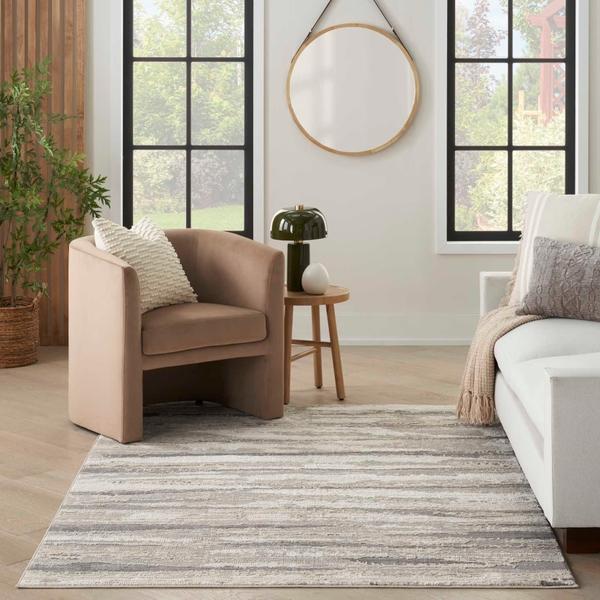 Nourison Sustainable Trends Ivory Multicolor Indoor Only Abstract Rug SUT03 Home