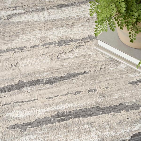 Nourison Sustainable Trends Ivory Multicolor Indoor Only Abstract Rug SUT03 Home