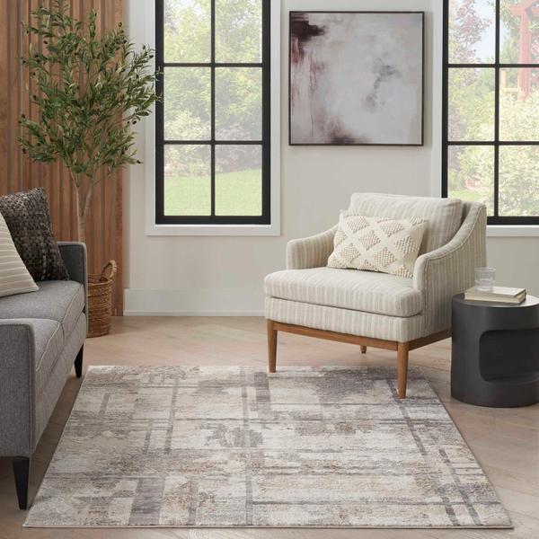Nourison Sustainable Trends Ivory Multicolor Indoor Only Abstract Rug SUT02 Home