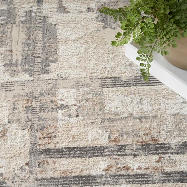 Nourison Sustainable Trends Ivory Multicolor Indoor Only Abstract Rug SUT02 Home