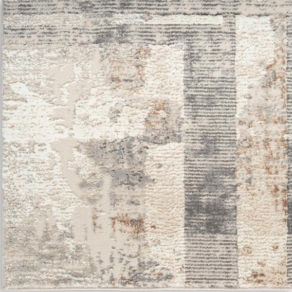 nourison Sustainable Trends Ivory Multicolor Indoor only Abstract Rug SUT02 Home