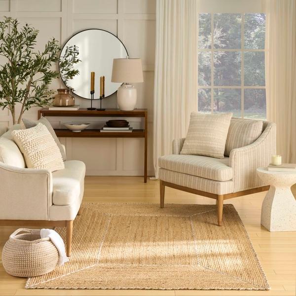 Nourison Terrazzo Jute Natural Indoor Only Solid Rug TRJ01