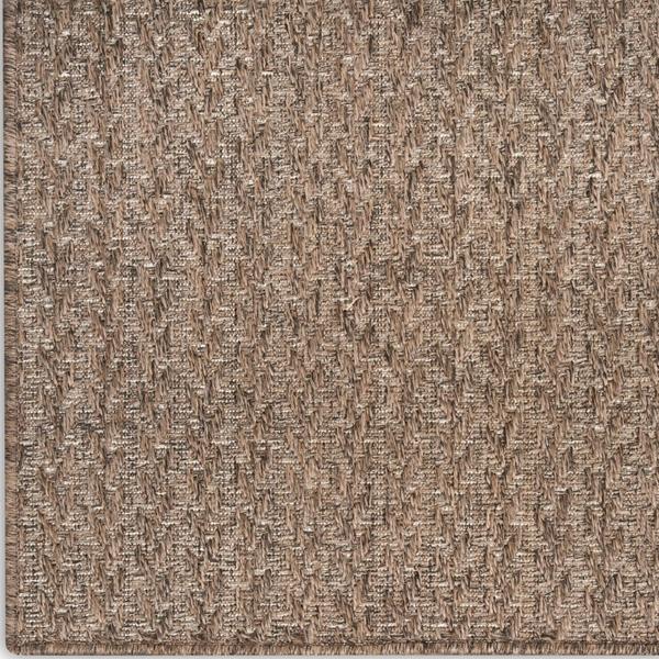 nourison Tulum Brown Indoor/Outdoor Chevron Rug TLM02