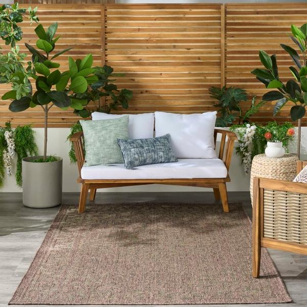 Nourison Tulum Brown Indoor/Outdoor Persian Rug TLM05