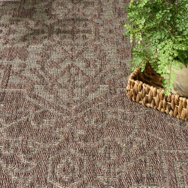 Nourison Tulum Brown Indoor/Outdoor Persian Rug TLM05