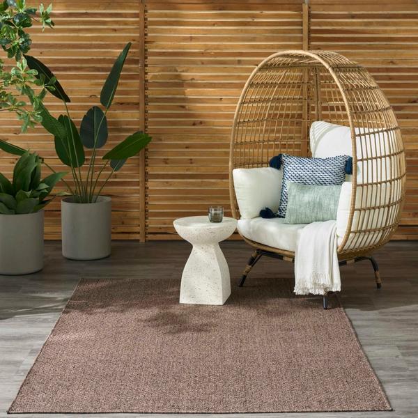 Nourison Tulum Brown Indoor/Outdoor Solid Rug TLM03