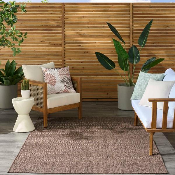 Nourison Tulum Brown Indoor/Outdoor Striped Rug TLM01