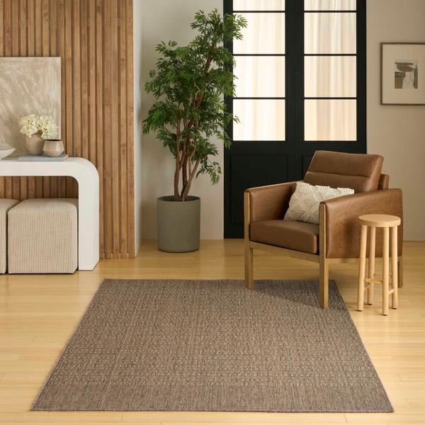 Nourison Tulum Brown Indoor/Outdoor Striped Rug TLM01
