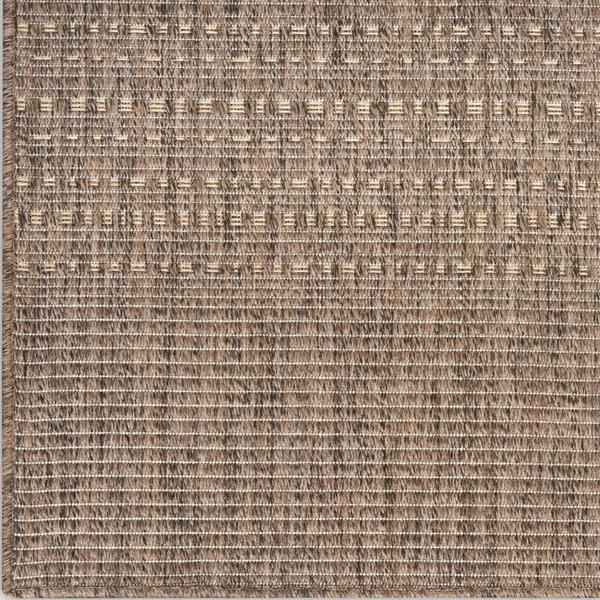 nourison Tulum Brown Indoor/Outdoor Striped Rug TLM01