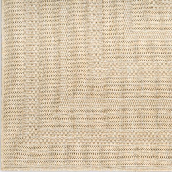nourison Tulum Cream Indoor/Outdoor Geometric Rug TLM04