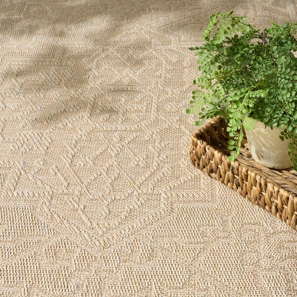 Nourison Tulum Cream Indoor/Outdoor Persian Rug TLM05