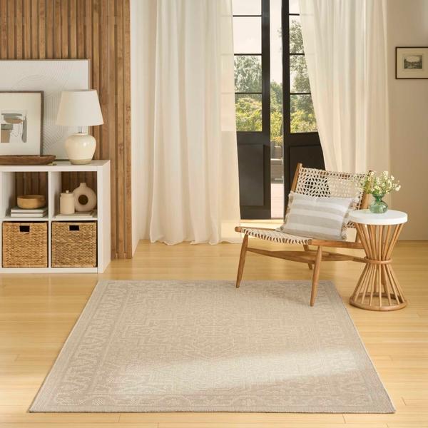 Nourison Tulum Cream Indoor/Outdoor Persian Rug TLM05