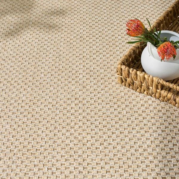 Nourison Tulum Cream Indoor/Outdoor Solid Rug TLM03