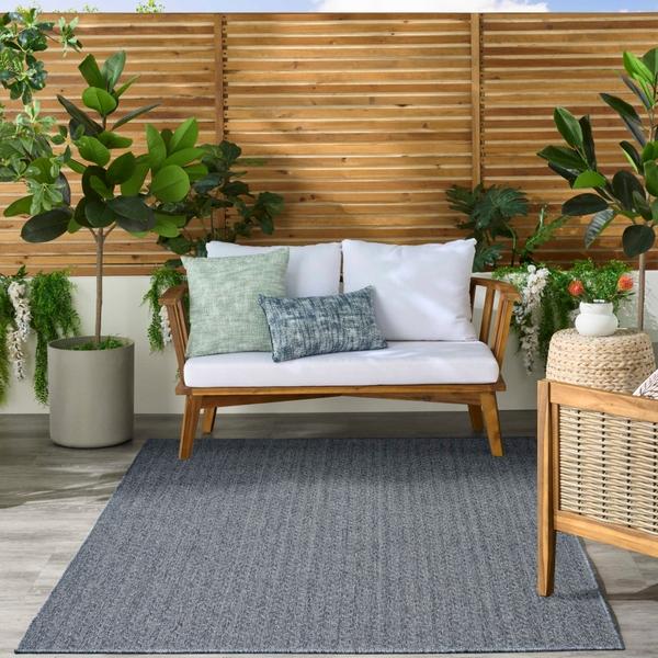 Nourison Tulum Denim Indoor/Outdoor Chevron Rug TLM02