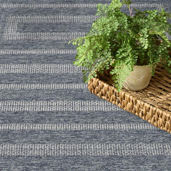 Nourison Tulum Denim Indoor/Outdoor Geometric Rug TLM04