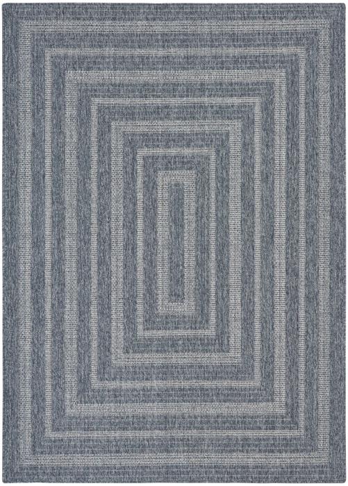 Nourison Tulum Denim Indoor/Outdoor Geometric Rug TLM04