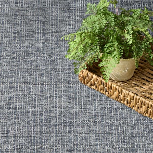 Nourison Tulum Denim Indoor/Outdoor Striped Rug TLM01