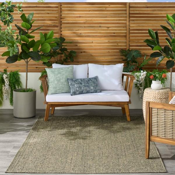 Nourison Tulum Olive Indoor/Outdoor Persian Rug TLM05