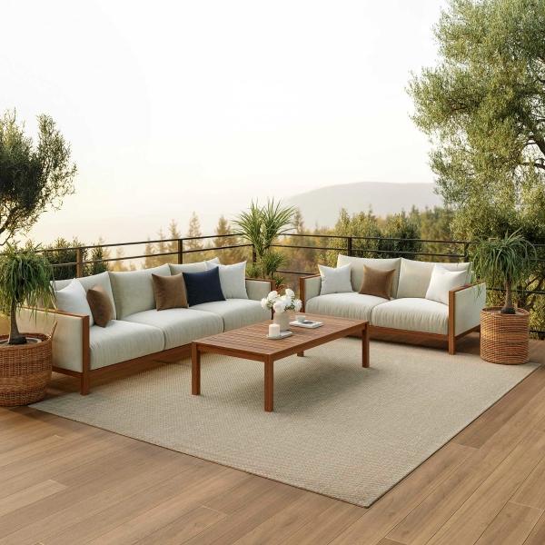 nourison Tulum Taupe Indoor/Outdoor Solid Rug TLM03